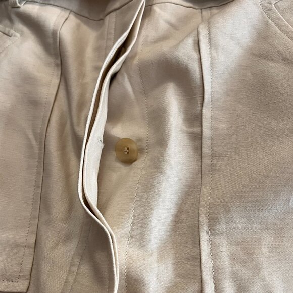 Ann Taylor Khaki Belted Linen Blend A-Line Skirt NWT - Picture 5 of 8